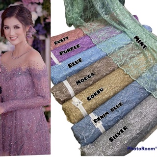 Babah tul paletas de encaje completo bordado de lujo parpadeante tela/ tille paletas de encaje/tela kebaya (1)