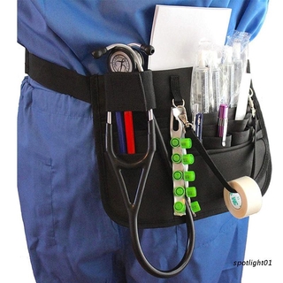 spo Medica organizador cinturón - riñonera enfermera con soporte de estetoscopio y soporte de cinta - cinturón de enfermera de utilidad Premium, EMT, CNA, NP, PA - delantal de enfermera Multi compartimento bolsa de cadera