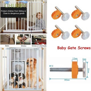 CHUBBY Kit Gate Bolts Gate Bolts Accessories Screws/Bolts Fence Screws With Locking Guardrail Pet Safety Baby Doorways Baby Safe/Multicolor (1)