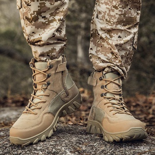 Ventas directas de fábrica de alta calidad con cordones del ejército botas de seguridad de los hombres táctico de acero botas dedo del pie al aire libre senderismo combate SWAT botas militares botas de goma suela 39-47