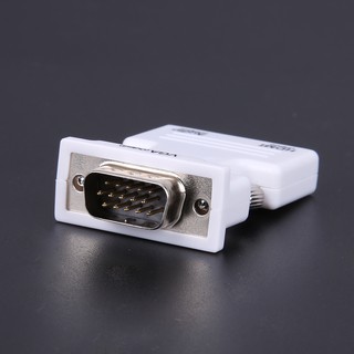 Cable portátil compatible con HDMI hembra a VGA macho convertidor con adaptador de Audio compatible con señal 1080P