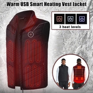 Chaleco calentado Unisex de carga USB/chaquetas acolchadas/calentamiento inteligente/chaleco con capucha (1)