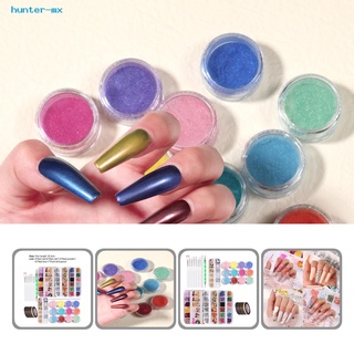 hunter.mx Lightweight Nail Dotting Kit Acrylic Nail Art Brush UV Gel Polish Kit DIY for Beauty