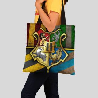 Tm Tote Bag Full Print Polycanvas Bag Harry Potter Hogwarts cremallera