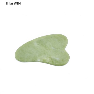 [iffarwin] masajeador de placa de jade natural guasha masajeador cara meridian brazo herramienta de masaje.