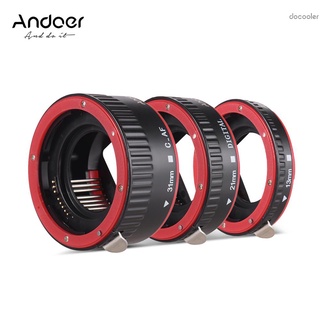 Andoer Portable Auto Focus AF Macro Extension Tube Adapter Ring (13mm +21mm +31mm) for Canon EOS EF EF-S Mount Lens Replacement for Canon 60D 7D 5D II 550D