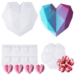 Prettyhomes - molde para tartas de corazón, 3 unidades de silicona 3D, para Mousse (2)