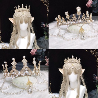 kar1 retro lolita iglesia ángel adorno diosa perla pelo corona cosplay tocado (6)
