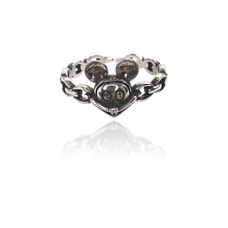 Anillo de plata vintage simple y animado anillo de plata tailandesa 925