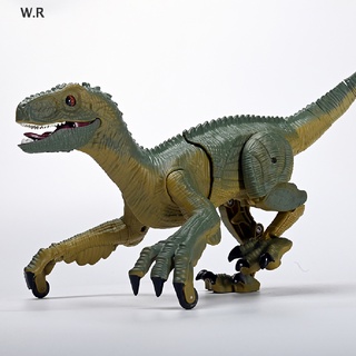 [w.r] rc dinosaurio simulación velociraptor inteligente control remoto luz rugiendo juguete