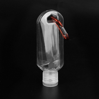 friends botella de spray portátil de viaje botella de jabón de mano recargable con gancho con llavero colores aleatorios plástico transparente de alta calidad contenedor cosmético (5)