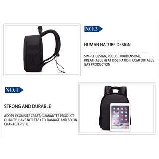 Bolsa de cámara DSLR cámara mochila bolsa de cámara mochila bolsa de Nylon mochila para DSLR multifunción protección compacta (2)
