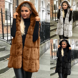 acceon - abrigo con capucha para mujer, color sólido, talla grande, abrigo largo de lana
