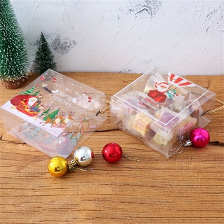 EXPLICITO Navidad Bolsas de regalo de Navidad Transparente Alce Caja de regalo Decoración navideña Bolsas de embalaje de galletas Paquete de pastel Bolsa para envolver caramelos Cajas de regalos Favores de la boda Copo de nieve (4)