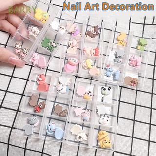 Charms BARRY niñas uñas arte joyería japonesa DIY adorno 3D uñas arte decoración lindo unicornio resina Totoro de dibujos animados oso encantos de uñas