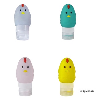 magichouse - botellas cosméticas transparentes de silicona para desinfectante de manos, champú, jabón corporal líquido