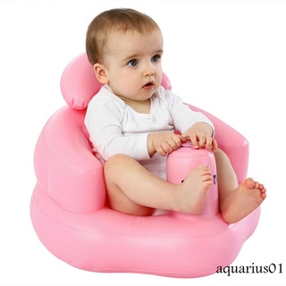 ☼Qd✲Silla inflable del bebé, hogar multiusos taburete de baño silla de ducha sofá inflable para niñas niños, rosa/azul