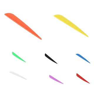 listo stock flechas paletas 4 pulgadas plumas de plástico fletching 50 paquete (negro)