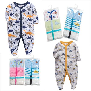 3 pzs mamelucos Newborn Baby Footed Pajamas de algodón Baby Clothes kids Girls Boys conjunto de ropa para dormir