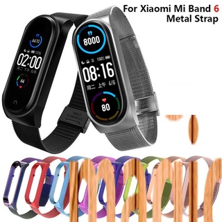 magichouset For Xiaomi Mi Band 6 Strap Metal Wristbands Stainless Steel Bracelet for Mi band 6 Strap magichouset