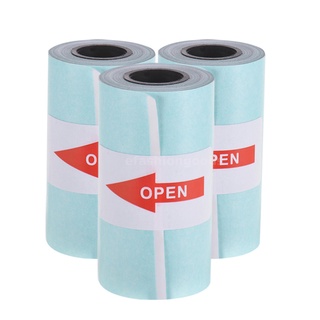 Aibecy papel adhesivo imprimible rollo de papel térmico directo con autoadhesivo 57*30 mm para PeriPage A6 bolsillo impresora térmica para PAPERANG P1/P2 Mini impresora fotográfica, 3 rollos