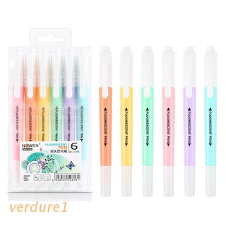 VERD Candy Color Highlighter Pen Double Headed Fluorescent Marker Pen School Supplies