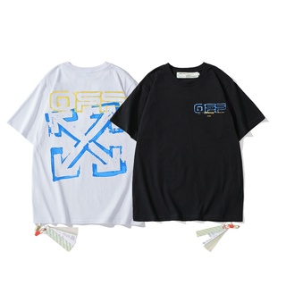 OFF WHITE OW OFF blanco camisetas verano 2021 nuevo Unisex flecha impresión moda todo-partido algodón manga corta T-shirt