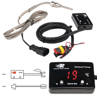 mianfeich medidor Digital de temperatura de Gas de escape de coche pantalla LED EGT medidor de temperatura Sensor