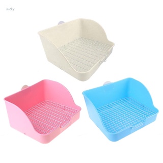 lucky Pet Small Potty Trainer Cage Clean Hygiene Corner Litter Square Bed Pan Rabbit