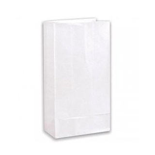 Bolsas Papel Color Blanco No.8 - 100 Piezas