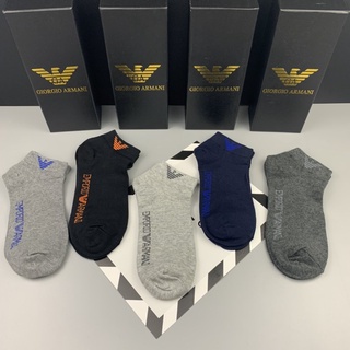 Original 2021 Latest AJ Armani Men's Socks（5 pieces） Size: M-3XL 001153