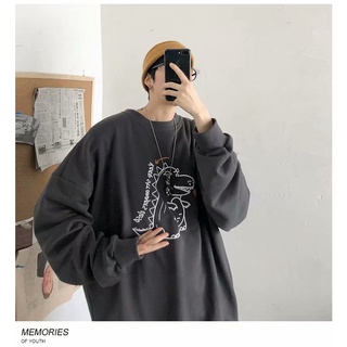 M-3xl hombres jersey sudadera coreana moda de gran tamaño suéter Charizard impreso Tops Unisex manga larga