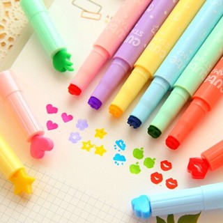 tintas resaltadoras de colores dulces/pluma marcador creativo/suministros escolares/papelería de oficina (1)