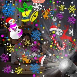 Proyector láser de alto brillo navideño de 16 patrones, luz exterior para Navidad, Año Nuevo, escenario, Par Disco, decoración de fiesta en casa | xueli |