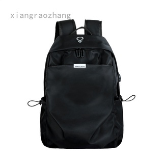Los hombres mochila de viaje Simple Color negro Backbag ocio al aire libre masculino bolsa de deporte bolsa de la escuela