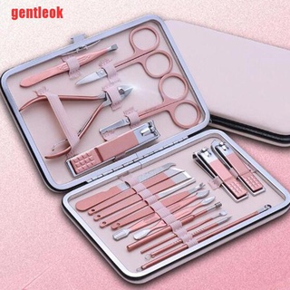 [gentleok] cortaúñas de acero inoxidable Manicure Set portátil de higiene de viaje
