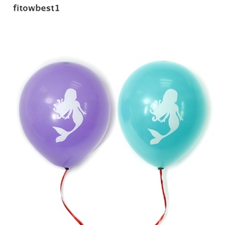 Fbmx 10pcs Mermaid Latex Balloons Birthday Wedding Baby Shower Pool Party Decor Glory