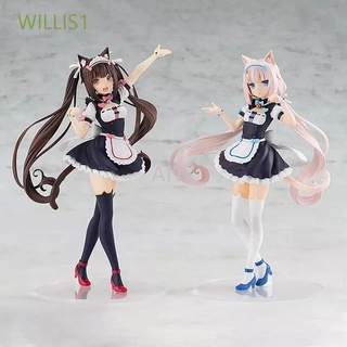 willis1 chica figura vainilla anime chocola nekopara coleccionable japón 17cm modelo juguetes pvc modelo muñeca figura de acción
