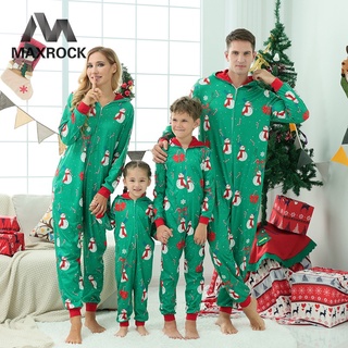MAXROCK 2021 Familia De Navidad Juego De Pijamas Conjunto Madre Hija Padre Hijo Mirada Trajes Adultos Niños Onesies Pijama