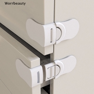 Worrbeauty Baby drawer lock lock cabinet anti-pinch lock child protection white buckle Z484