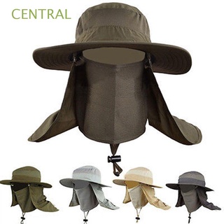 central unisex protección solar sombrero cubo al aire libre solapa escalada rápida sombrero cuello pesca senderismo pesca/multicolor