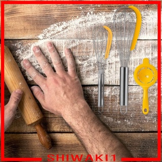 [SHIWAKI1] Batidor de huevo batidor incorporado rascador de cocina ayudante de huevo batidor para hornear casa