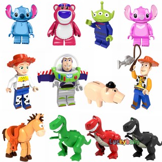 Toy Story Buzz Lightyear Woody Jessie Alien Compatible con Lego Minifigures bloques de construcción juguetes niños regalos