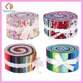[NANA] Diseño colorido 36 piezas CMx100CM Material de costura algodón Jelly Rolls tiras de tela lisa Patchwork (4)