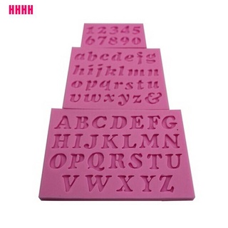 [wyl] 3 pzs mini molde de silicón para decoración de pasteles/fondant hecho a mano con letras y números
