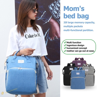 (en stock) mochila con cambiador, portátil plegable, cama de viaje