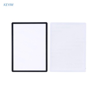 KEYIM 1pc Compatible With New 3DS Replacement Black White Top Front Screen Frame Lens Cover LCD Screen Protector panel For New 3DS
