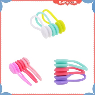 [acddb] 9 piezas de cable magnético enrollador envoltura para auriculares/fecha cable usb, lindo color caramelo suave silicona cable de auriculares (1)