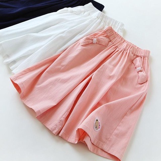 Las niñas pantalones cortos de verano nuevos productos coreanos de la moda de cinco puntos cortos femeninos de verano salvaje casual de pierna ancha pantalones de niña pantalones