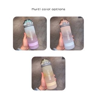 600ml moda botella de agua con paja sin BPA portátil deportes al aire libre lindo agua potable botella de plástico protección ambiental vino (5)
